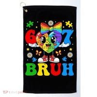 67 Bruh Puzzle Heart Autism Awareness Golf Towel thumb 0