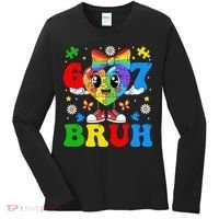 67 Bruh Puzzle Heart Autism Awareness Women's Long Sleeve Shirt thumb 0