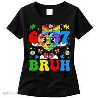 67 Bruh Puzzle Heart Autism Awareness Women's T-Shirt thumb 0