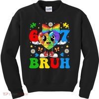 67 Bruh Puzzle Heart Autism Awareness Kids Sweatshirt thumb 0