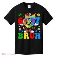 67 Bruh Puzzle Heart Autism Awareness Kids T-Shirt thumb 0