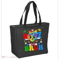 67 Bruh Puzzle Heart Autism Awareness Tote Bag thumb 2