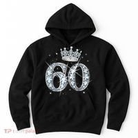 60th Birthday Queen Wo diamond crown 60 Year Old Gifts Hoodie thumb 0