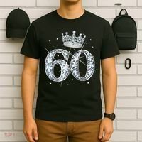 60th Birthday Queen Wo diamond crown 60 Year Old Gifts T-Shirt thumb 6