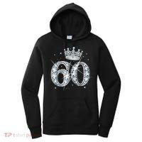 60th Birthday Queen Wo diamond crown 60 Year Old Gifts Women's Hoodie thumb 0