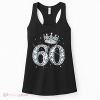 60th Birthday Queen Wo diamond crown 60 Year Old Gifts Women's Tank Top thumb 0