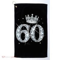 60th Birthday Queen Wo diamond crown 60 Year Old Gifts Golf Towel thumb 0
