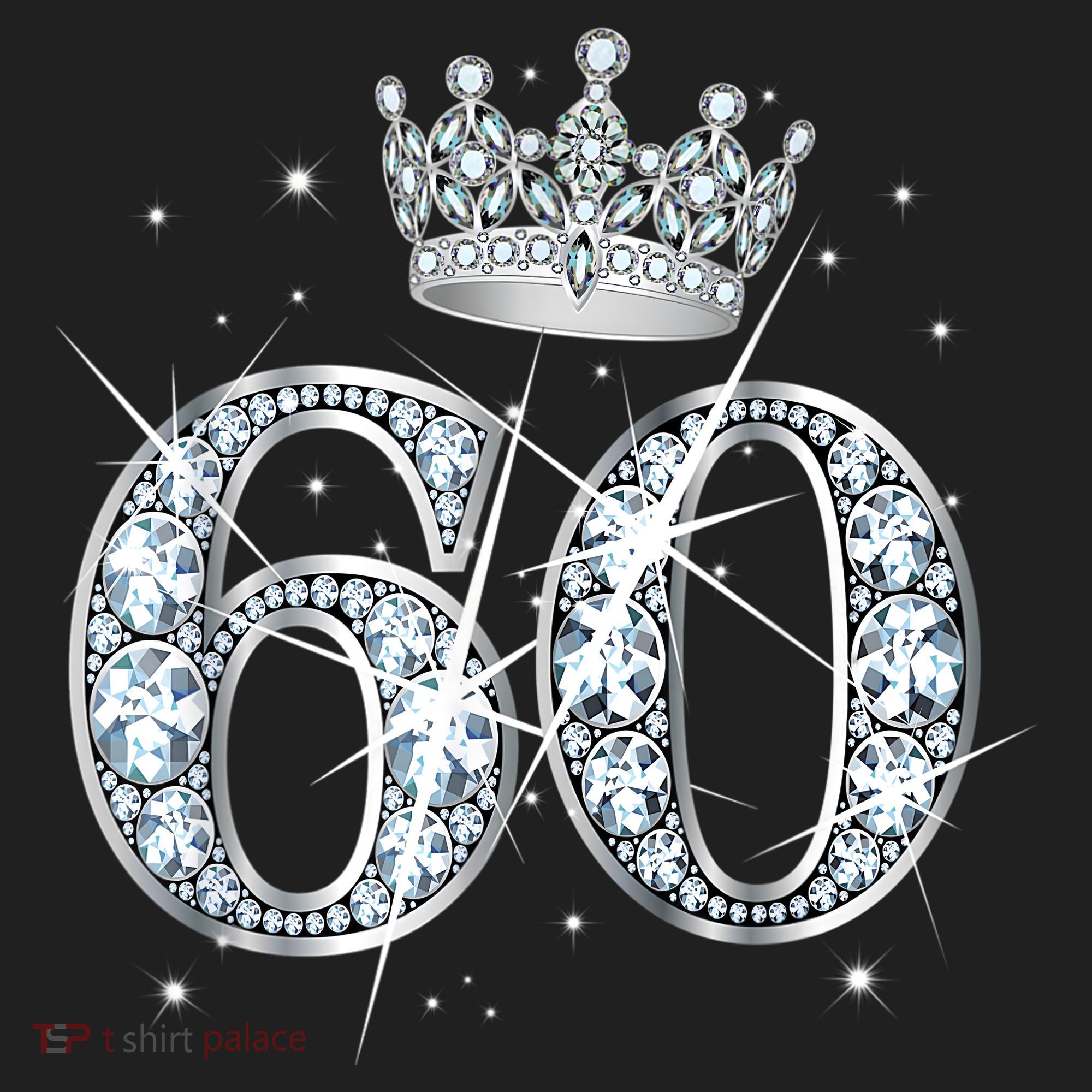 60th Birthday Queen Wo diamond crown 60 Year Old Gifts Golf Towel
