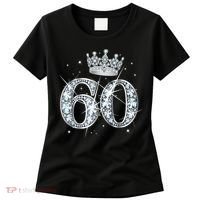 60th Birthday Queen Wo diamond crown 60 Year Old Gifts Women's T-Shirt thumb 0