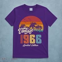 60th Birthday Retro Vintage 1966 Tropical Palm Trees T-Shirt thumb 5