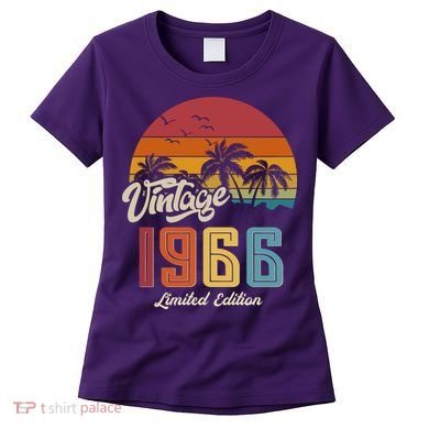 60th Birthday Retro Vintage 1966 Tropical Palm Trees Women's T-Shirt