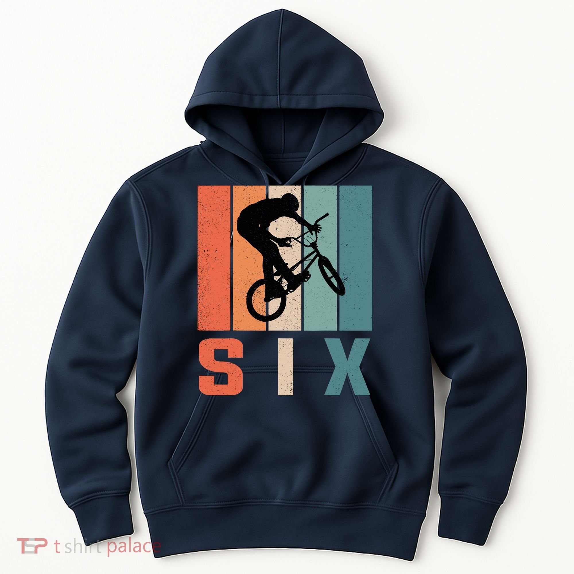 6th Birthday Retro Bmx Bicycle Bike Boy 6 Years Old Hoodie