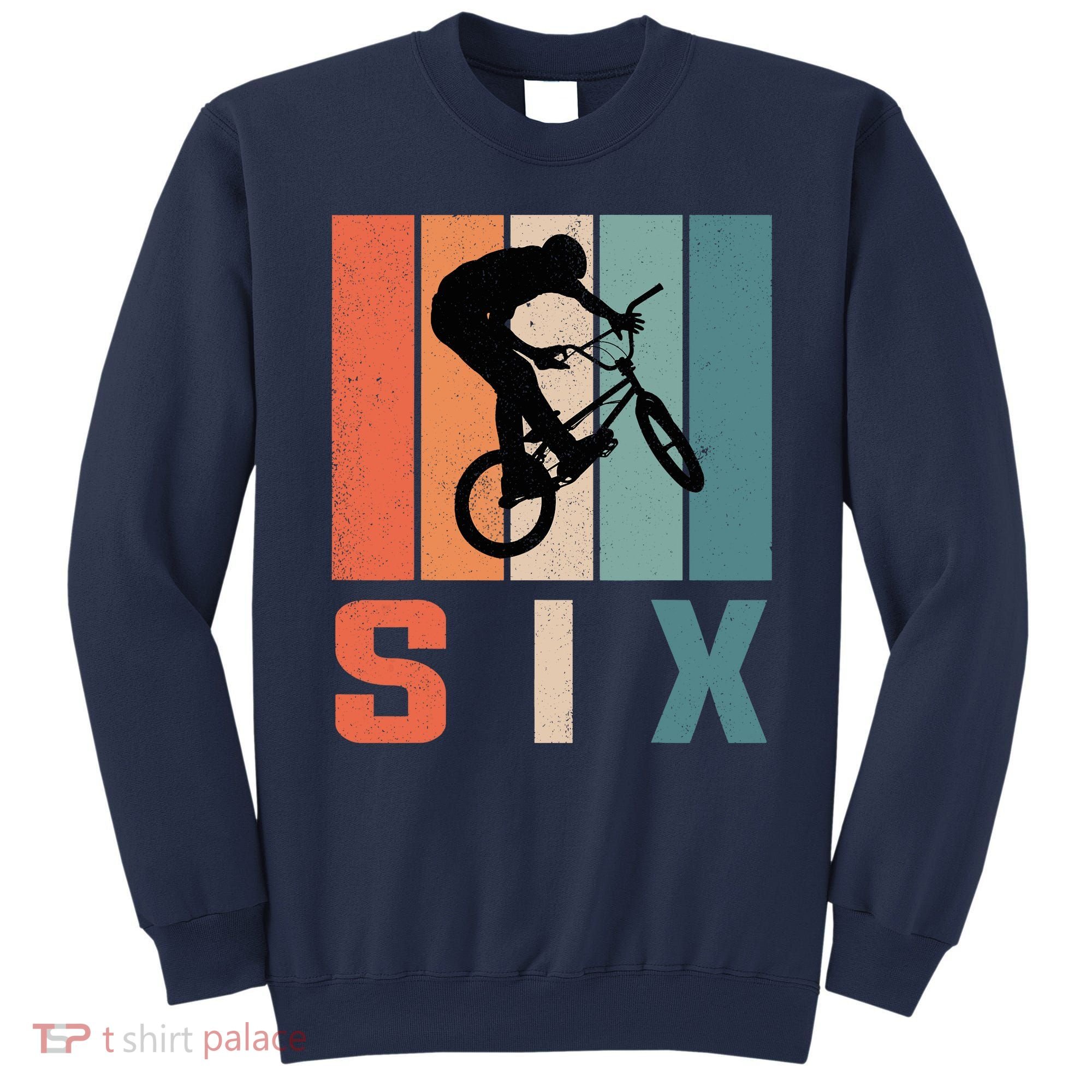 6th Birthday Retro Bmx Bicycle Bike Boy 6 Years Old Sweatshirt