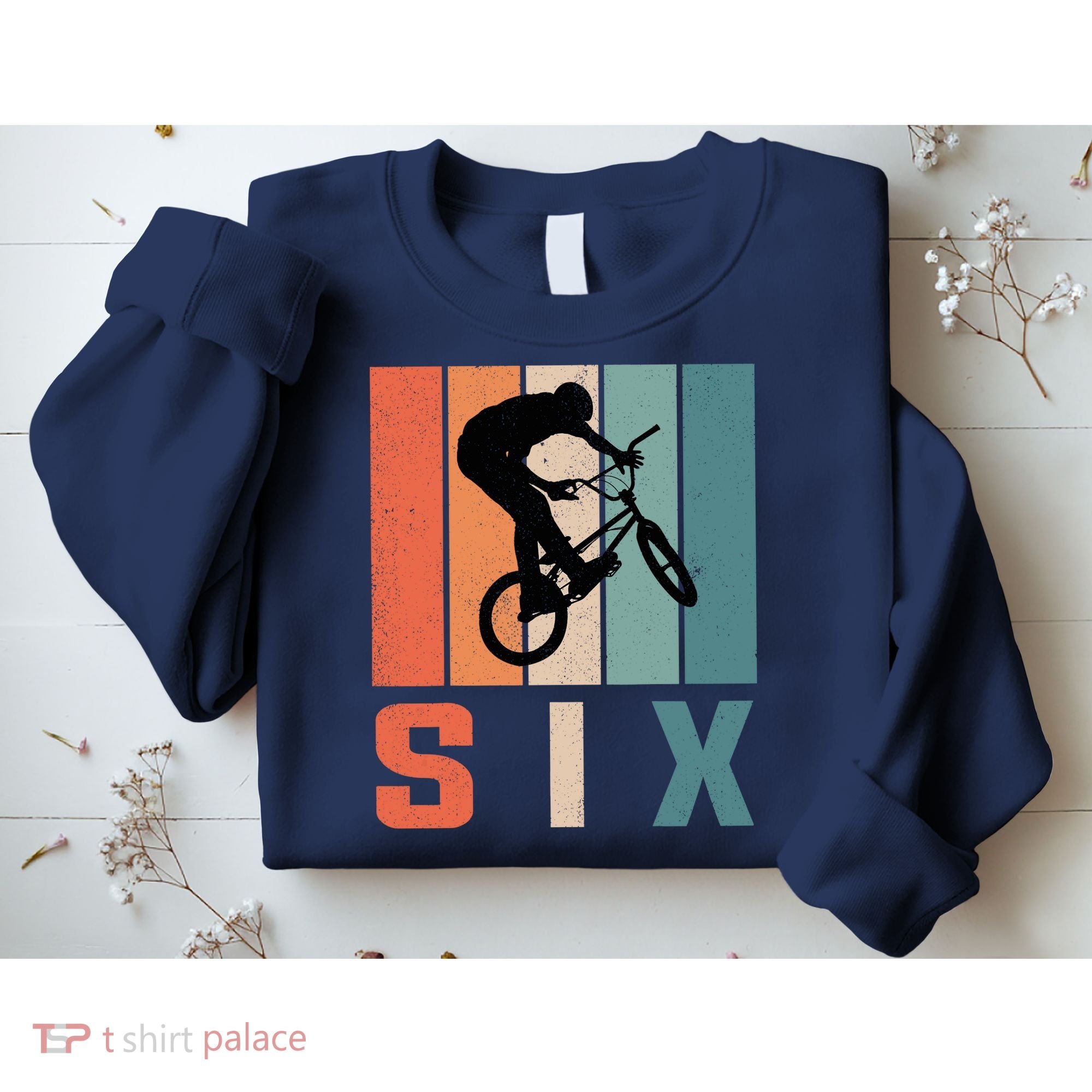 6th Birthday Retro Bmx Bicycle Bike Boy 6 Years Old Sweatshirt