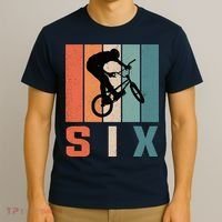 6th Birthday Retro Bmx Bicycle Bike Boy 6 Years Old T-Shirt thumb 3