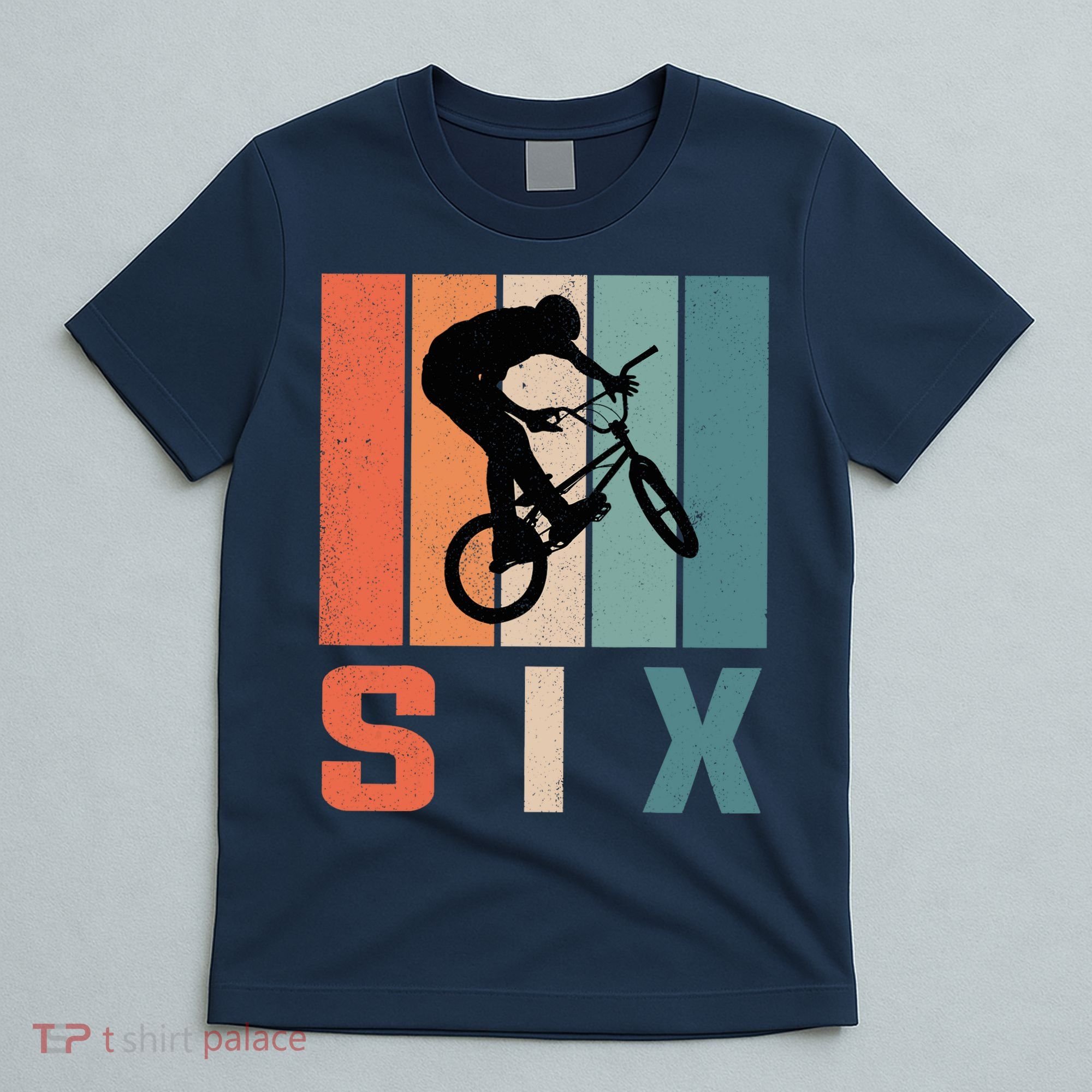 6th Birthday Retro Bmx Bicycle Bike Boy 6 Years Old T-Shirt