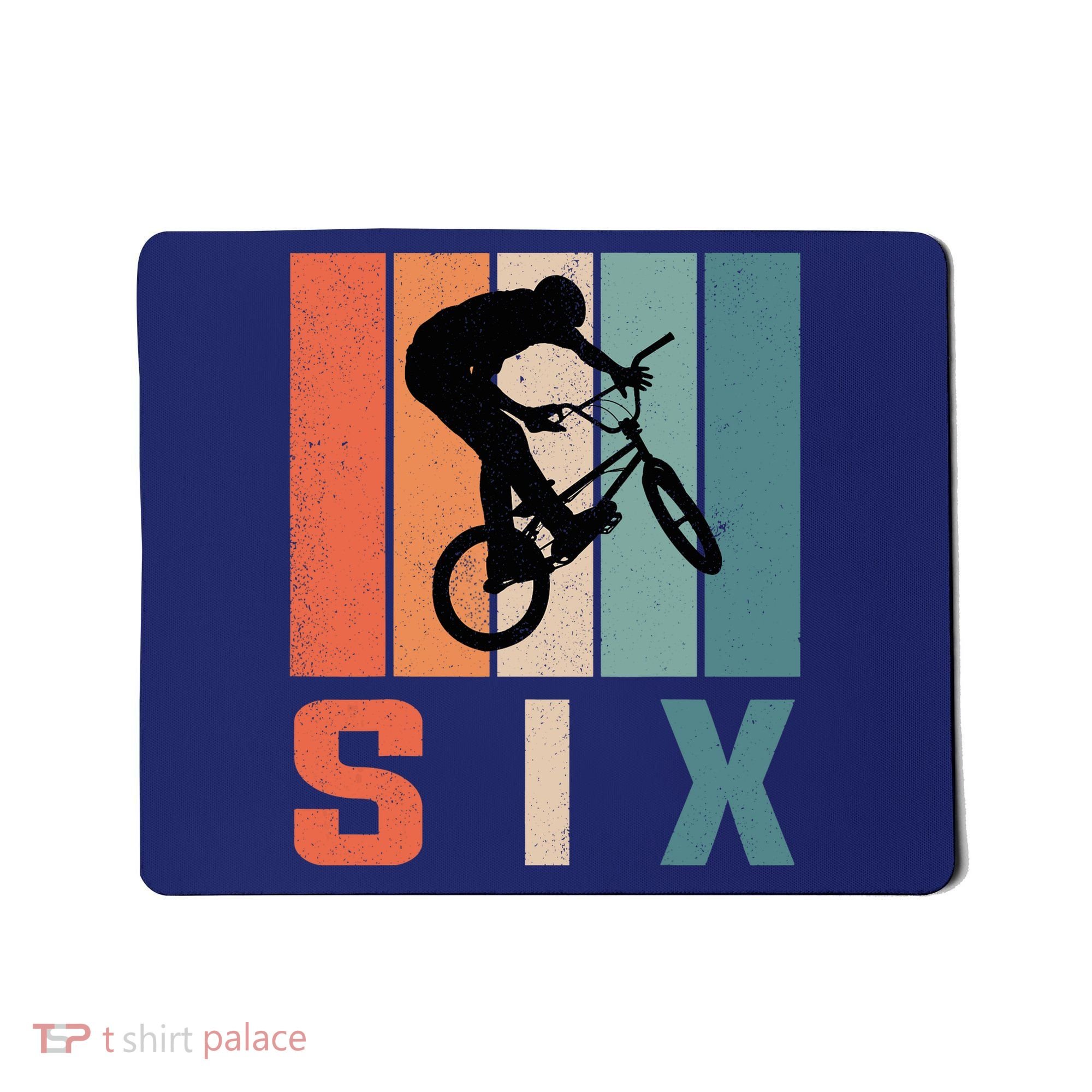 6th Birthday Retro Bmx Bicycle Bike Boy 6 Years Old Mousepad