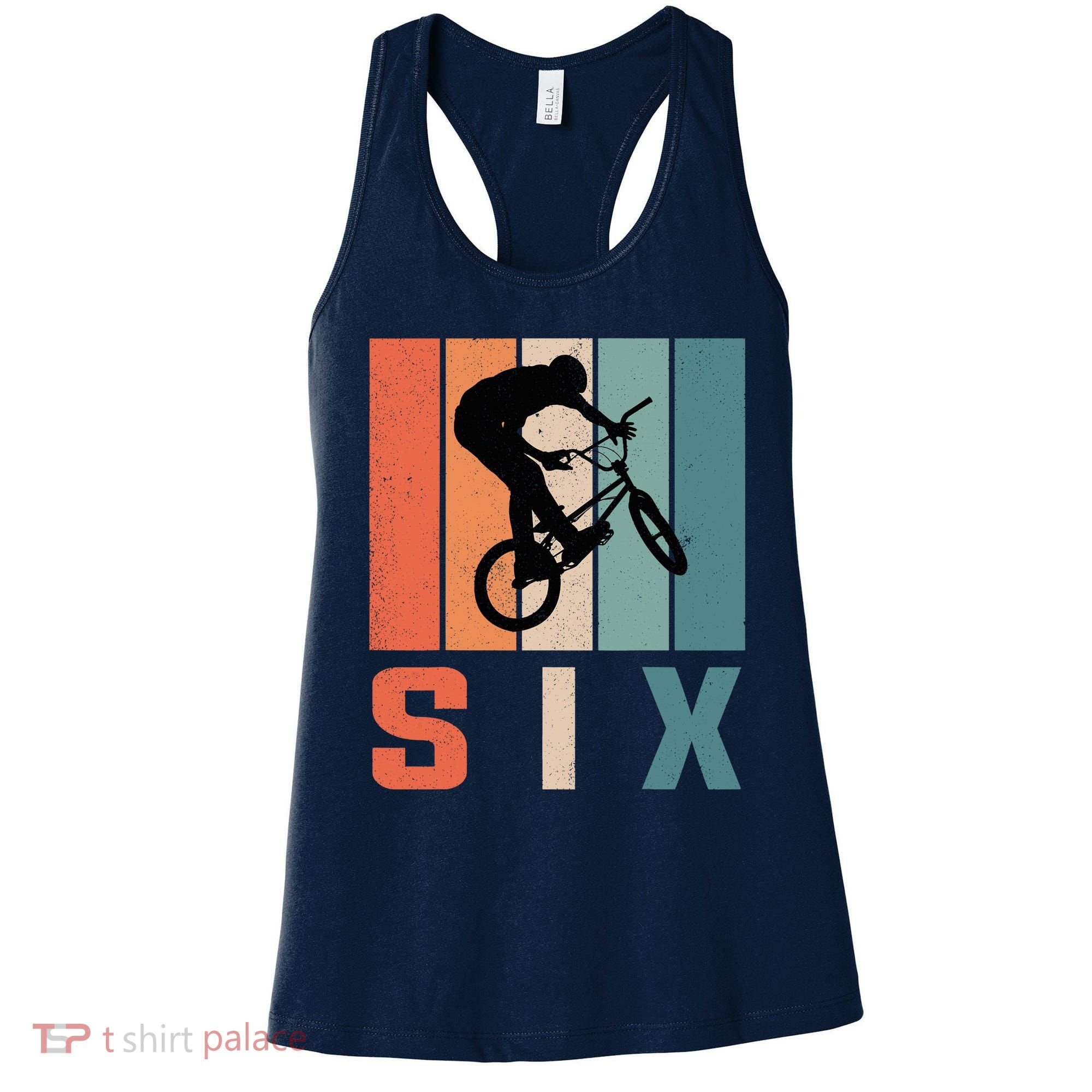 6th Birthday Retro Bmx Bicycle Bike Boy 6 Years Old Women's Tank Top