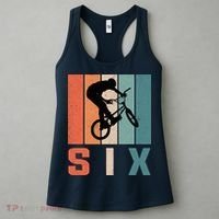 6th Birthday Retro Bmx Bicycle Bike Boy 6 Years Old Women's Tank Top thumb 3