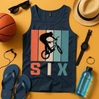 6th Birthday Retro Bmx Bicycle Bike Boy 6 Years Old Tank Top thumb 4