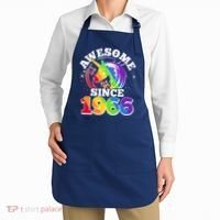 60th Birthday Rainbow Unicorn Awesome Since 1966 Apron thumb 2