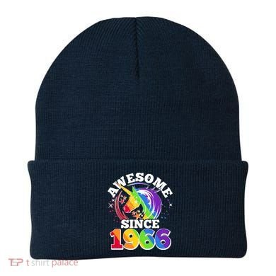 60th Birthday Rainbow Unicorn Awesome Since 1966 Beanie
