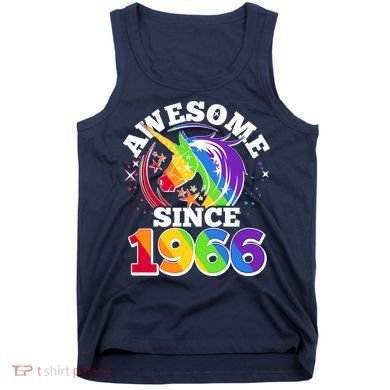 60th Birthday Rainbow Unicorn Awesome Since 1966 Tank Top