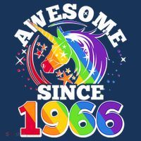 60th Birthday Rainbow Unicorn Awesome Since 1966 Women's T-Shirt thumb 6