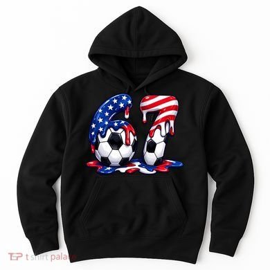 67th Birthday Soccer 6-7 Meme Six Seven Hoodie