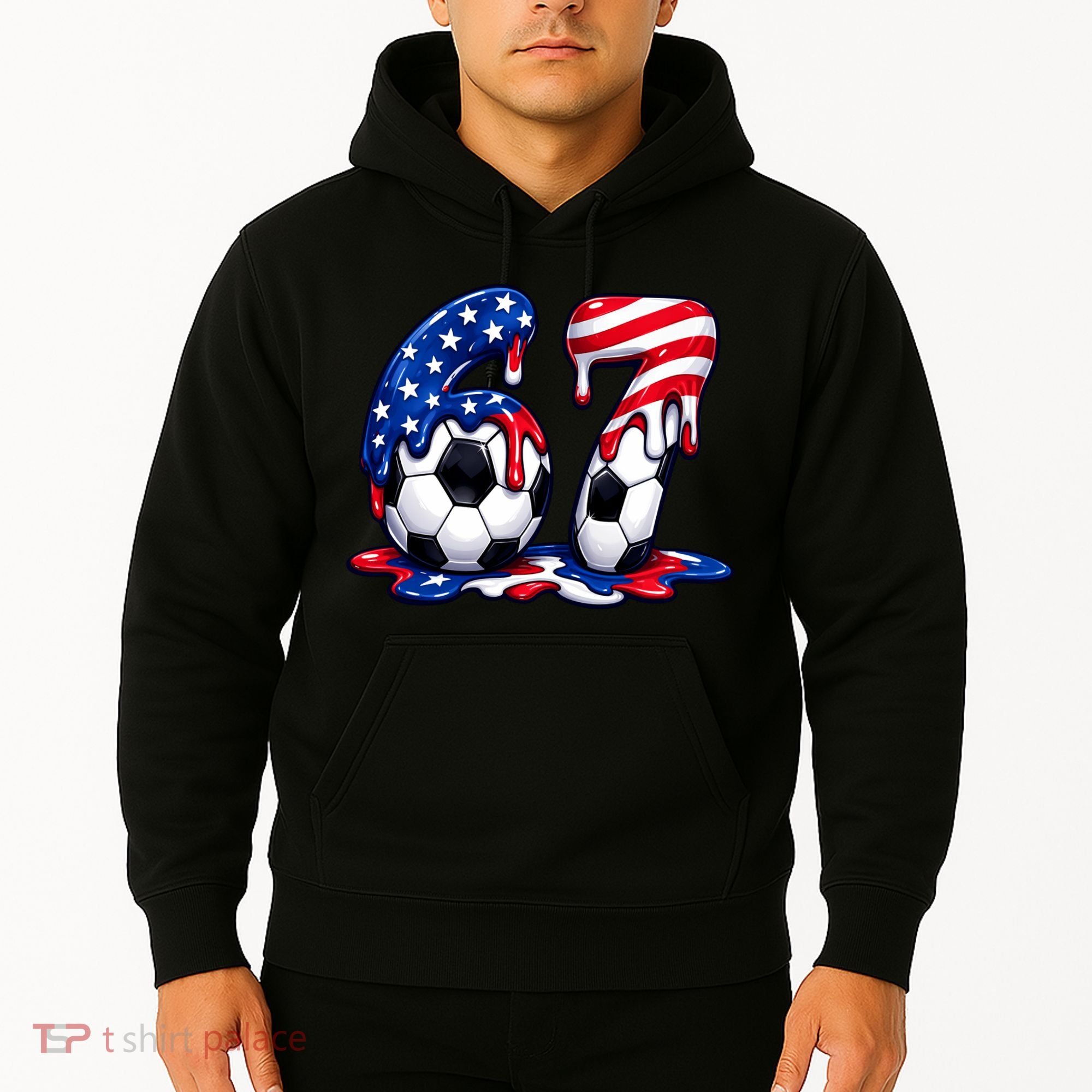 67th Birthday Soccer 6-7 Meme Six Seven Hoodie