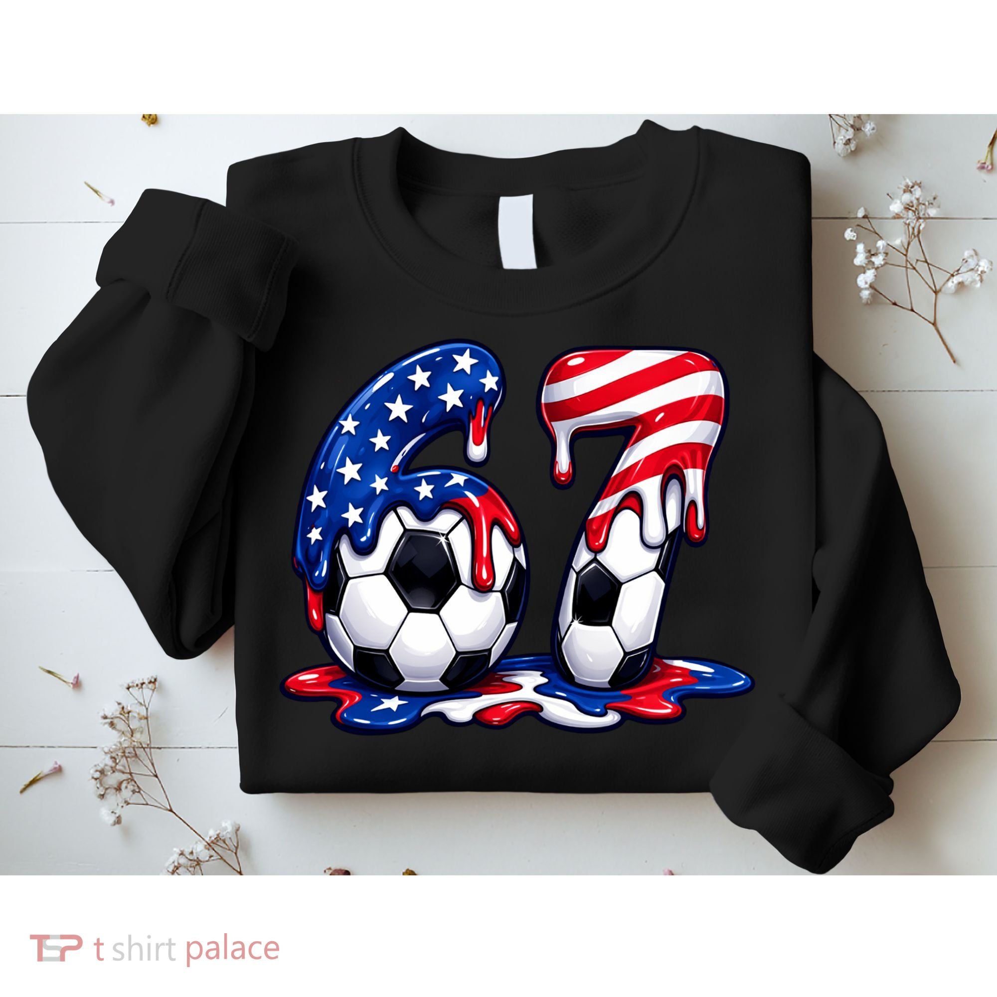 67th Birthday Soccer 6-7 Meme Six Seven Sweatshirt