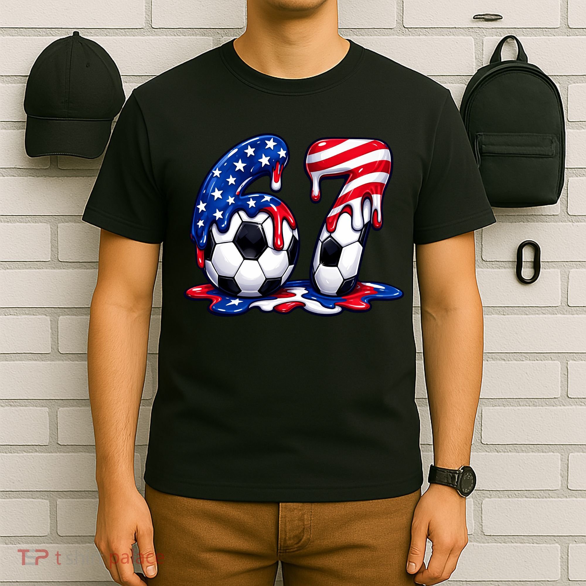 67th Birthday Soccer 6-7 Meme Six Seven T-Shirt