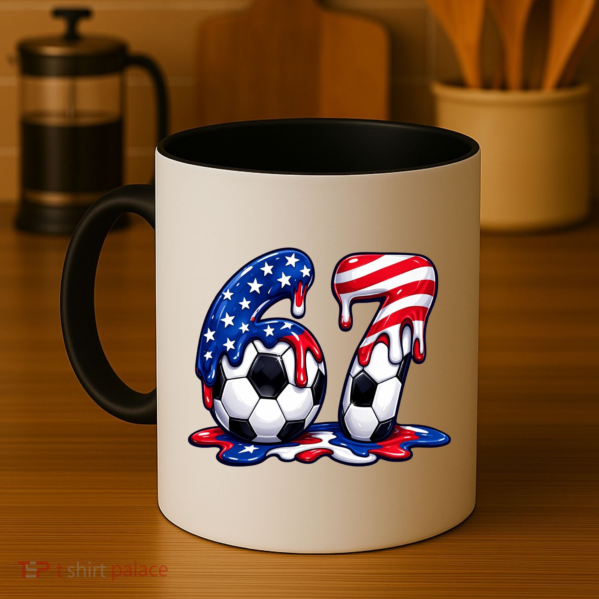 67th Birthday Soccer 6-7 Meme Six Seven Coffee Mug