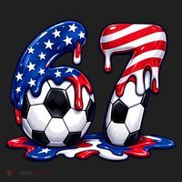 67th Birthday Soccer 6-7 Meme Six Seven Hat thumb 2