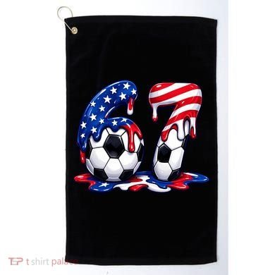 67th Birthday Soccer 6-7 Meme Six Seven Golf Towel