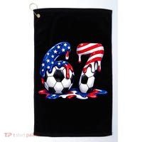 67th Birthday Soccer 6-7 Meme Six Seven Golf Towel thumb 0