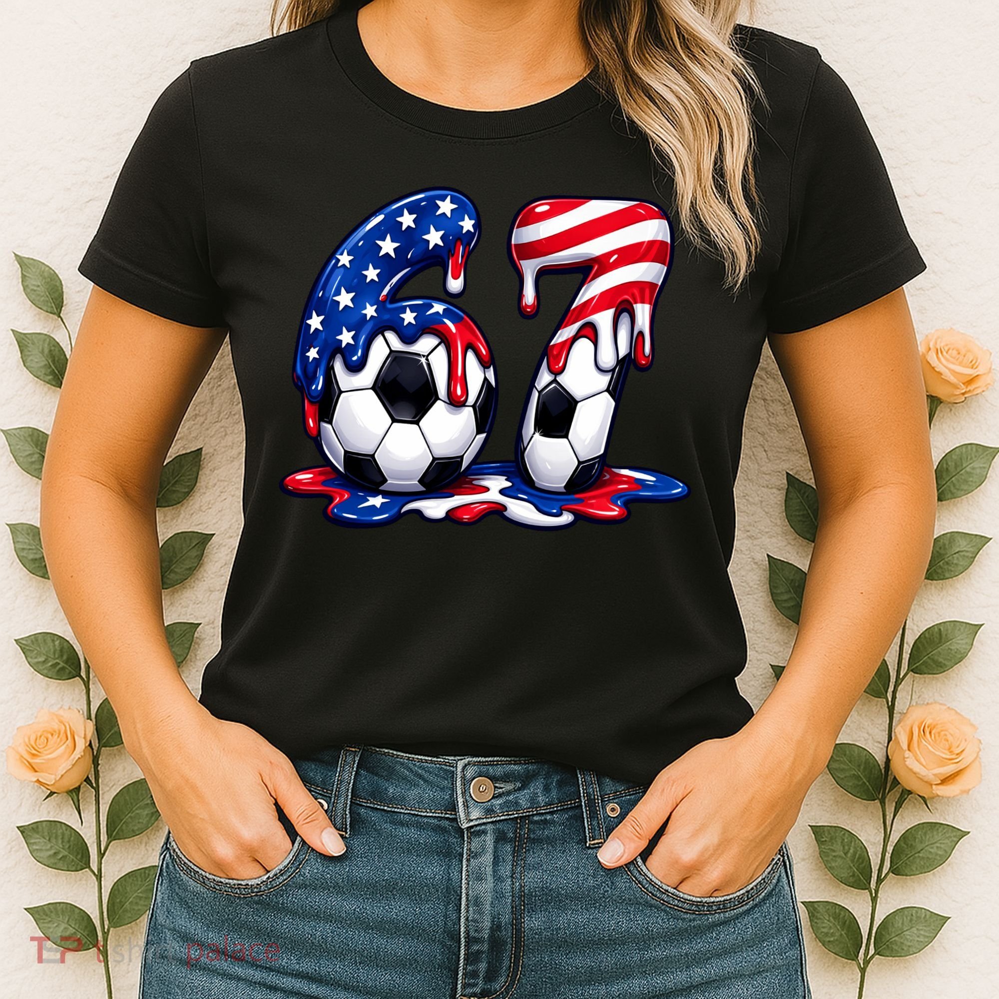 67th Birthday Soccer 6-7 Meme Six Seven Women's T-Shirt