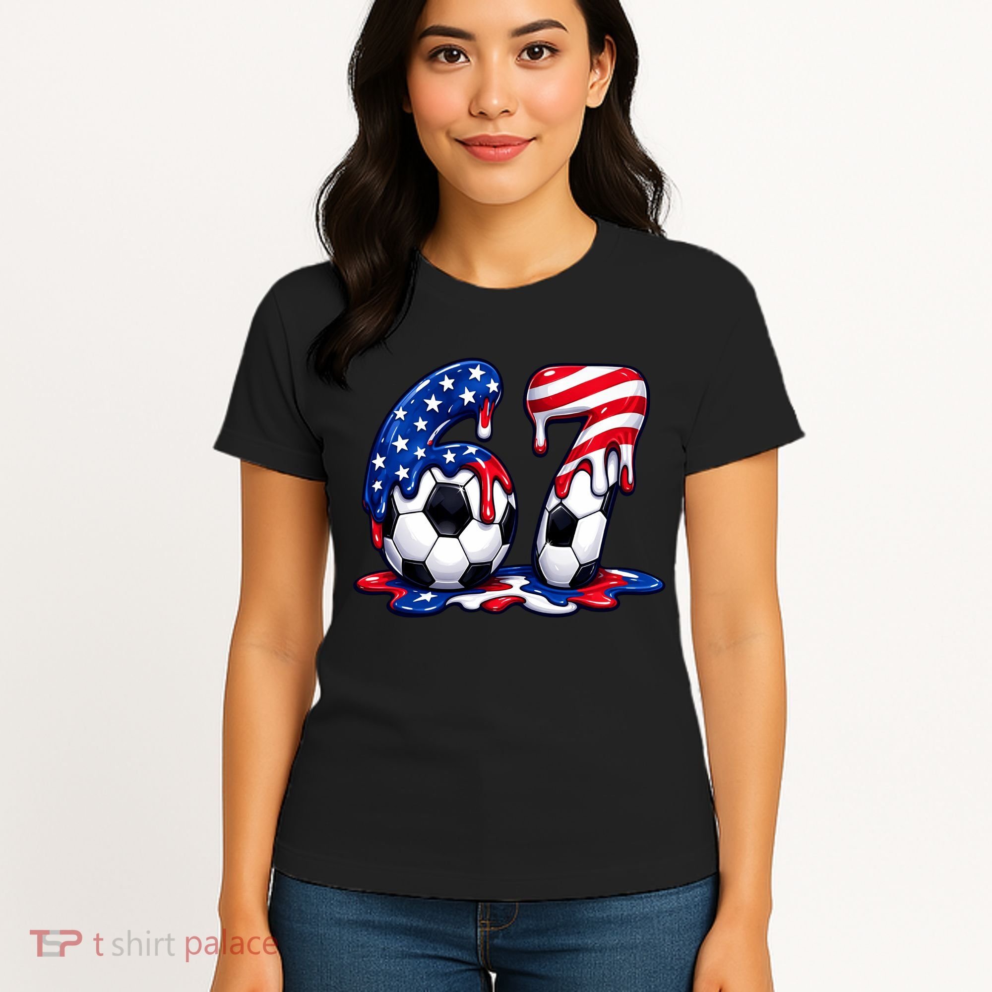 67th Birthday Soccer 6-7 Meme Six Seven Women's T-Shirt