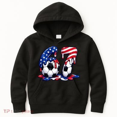 67th Birthday Soccer 6-7 Meme Six Seven Kids Hoodie