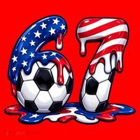67th Birthday Soccer 6-7 Meme Six Seven Santa Hat thumb 1