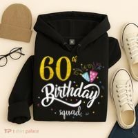 60th Birthday Squad 60 Party Crew Group Friends BDay Gift Hoodie thumb 4