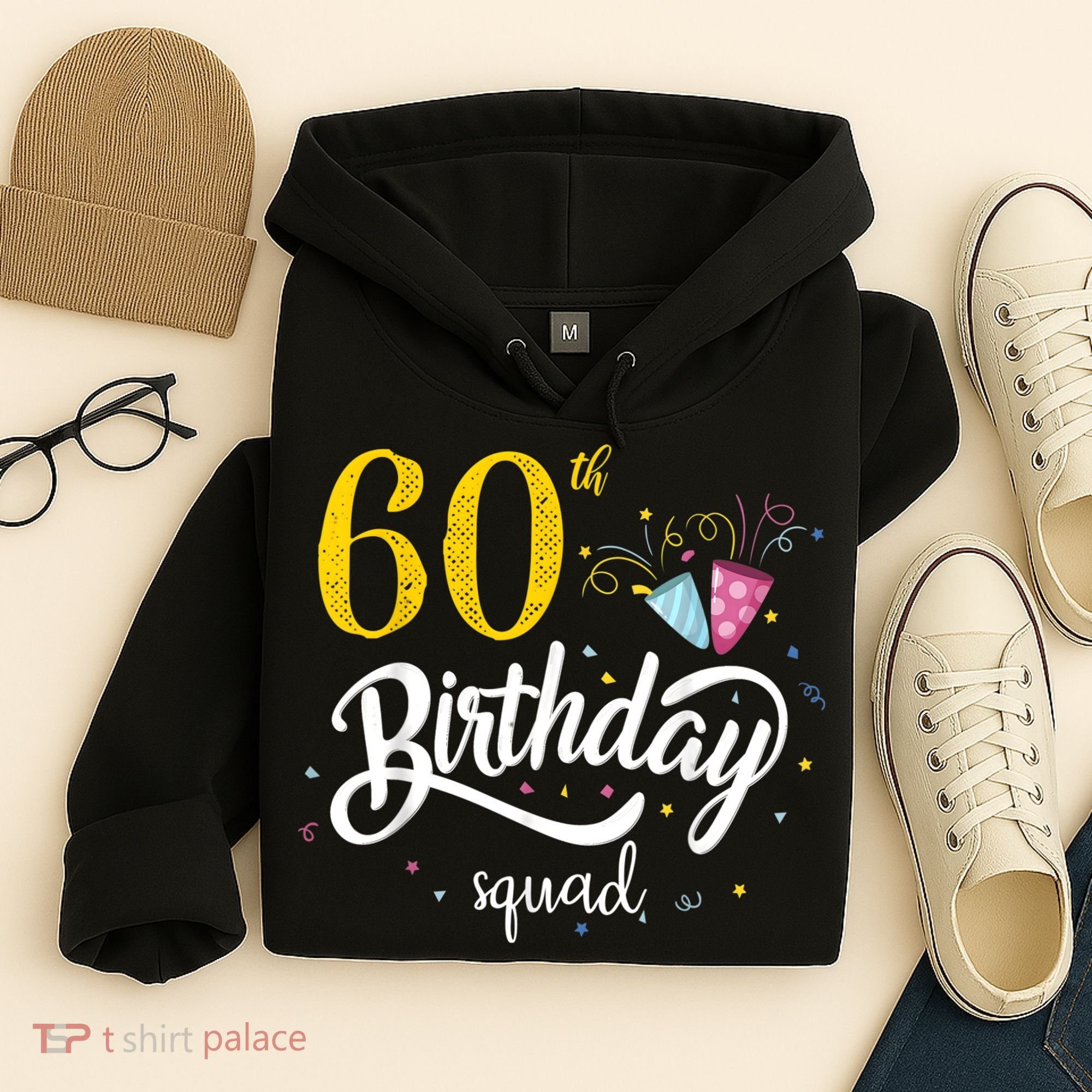 60th Birthday Squad 60 Party Crew Group Friends BDay Gift Hoodie