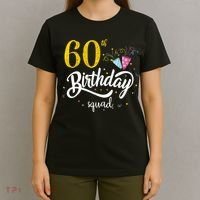 60th Birthday Squad 60 Party Crew Group Friends BDay Gift T-Shirt thumb 4