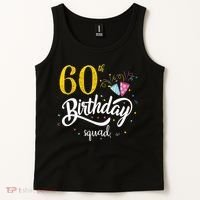 60th Birthday Squad 60 Party Crew Group Friends BDay Gift Tank Top thumb 2