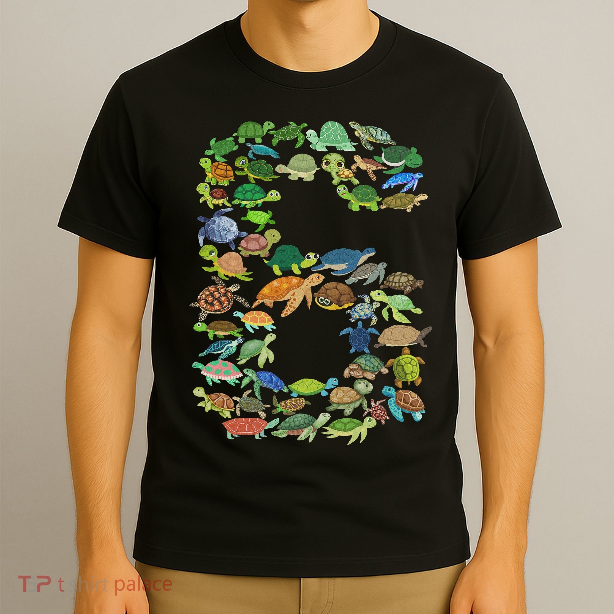 6th Birthday Sea Turtle Tortoise Themed 6 Year Old T-Shirt