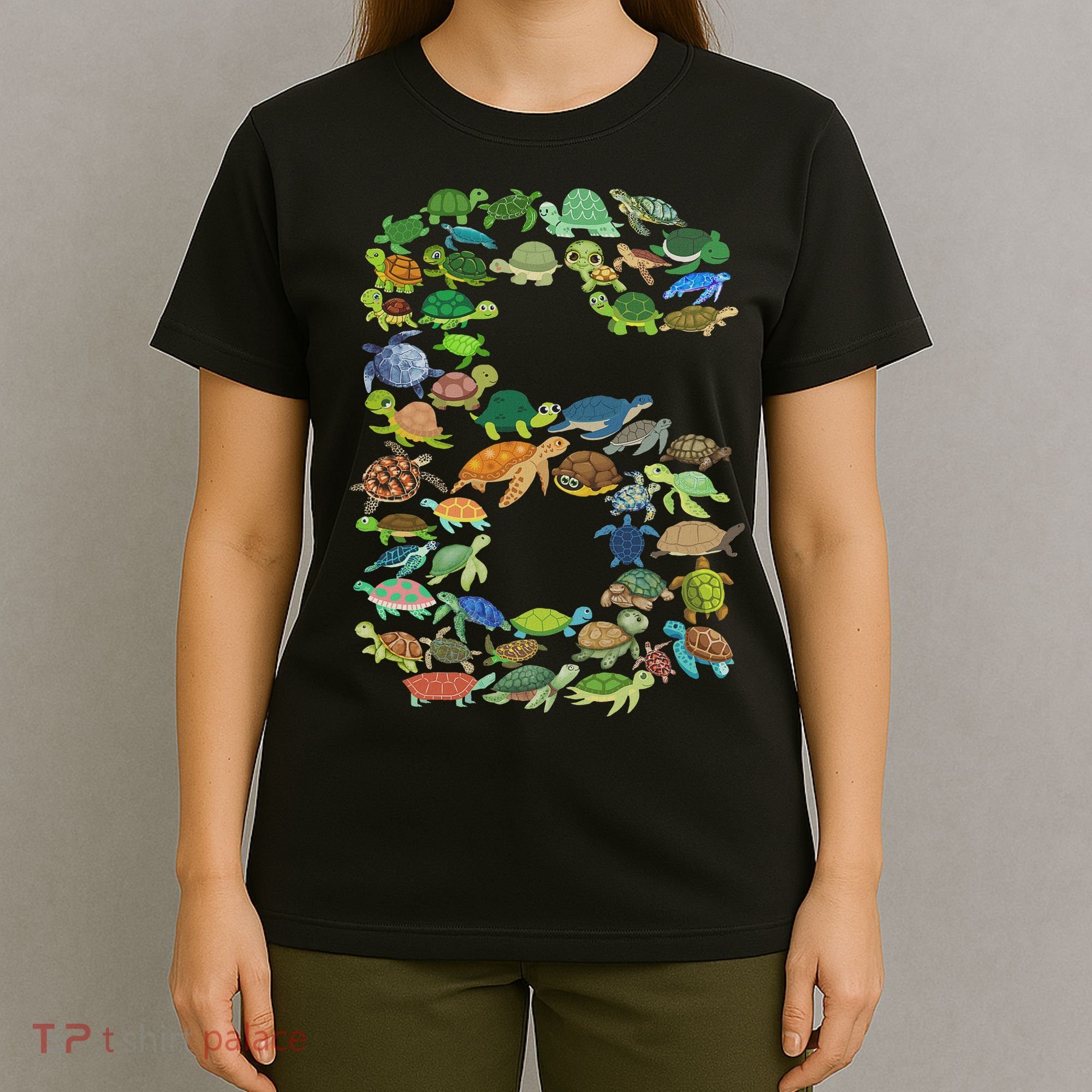 6th Birthday Sea Turtle Tortoise Themed 6 Year Old T-Shirt