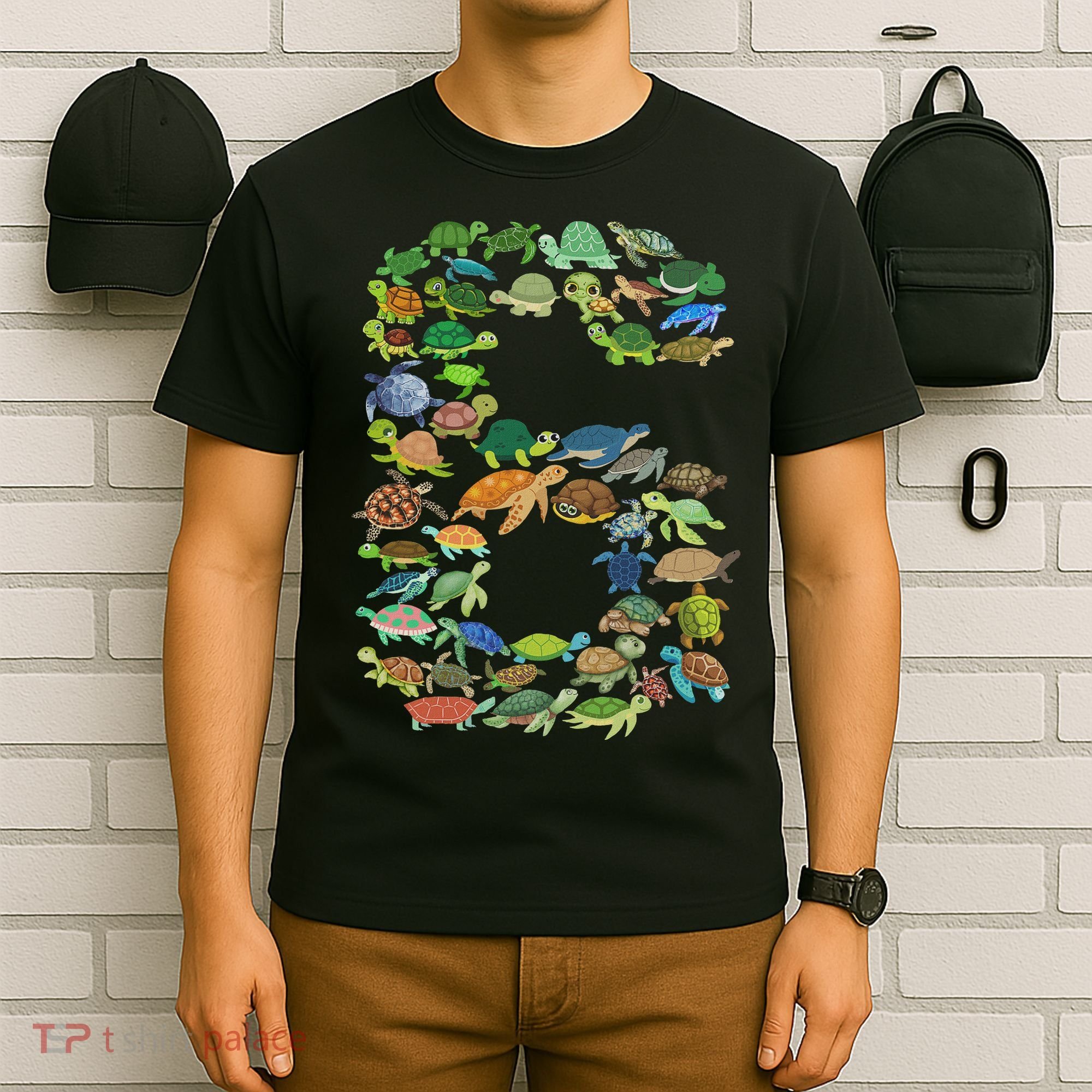 6th Birthday Sea Turtle Tortoise Themed 6 Year Old T-Shirt