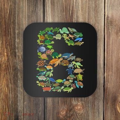 6th Birthday Sea Turtle Tortoise Themed 6 Year Old Coaster