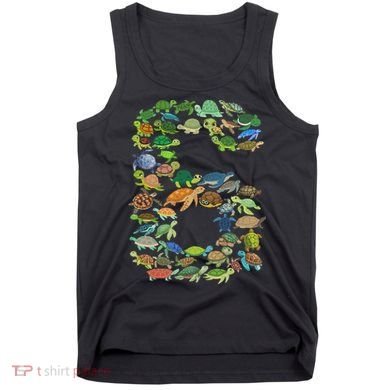 6th Birthday Sea Turtle Tortoise Themed 6 Year Old Tank Top
