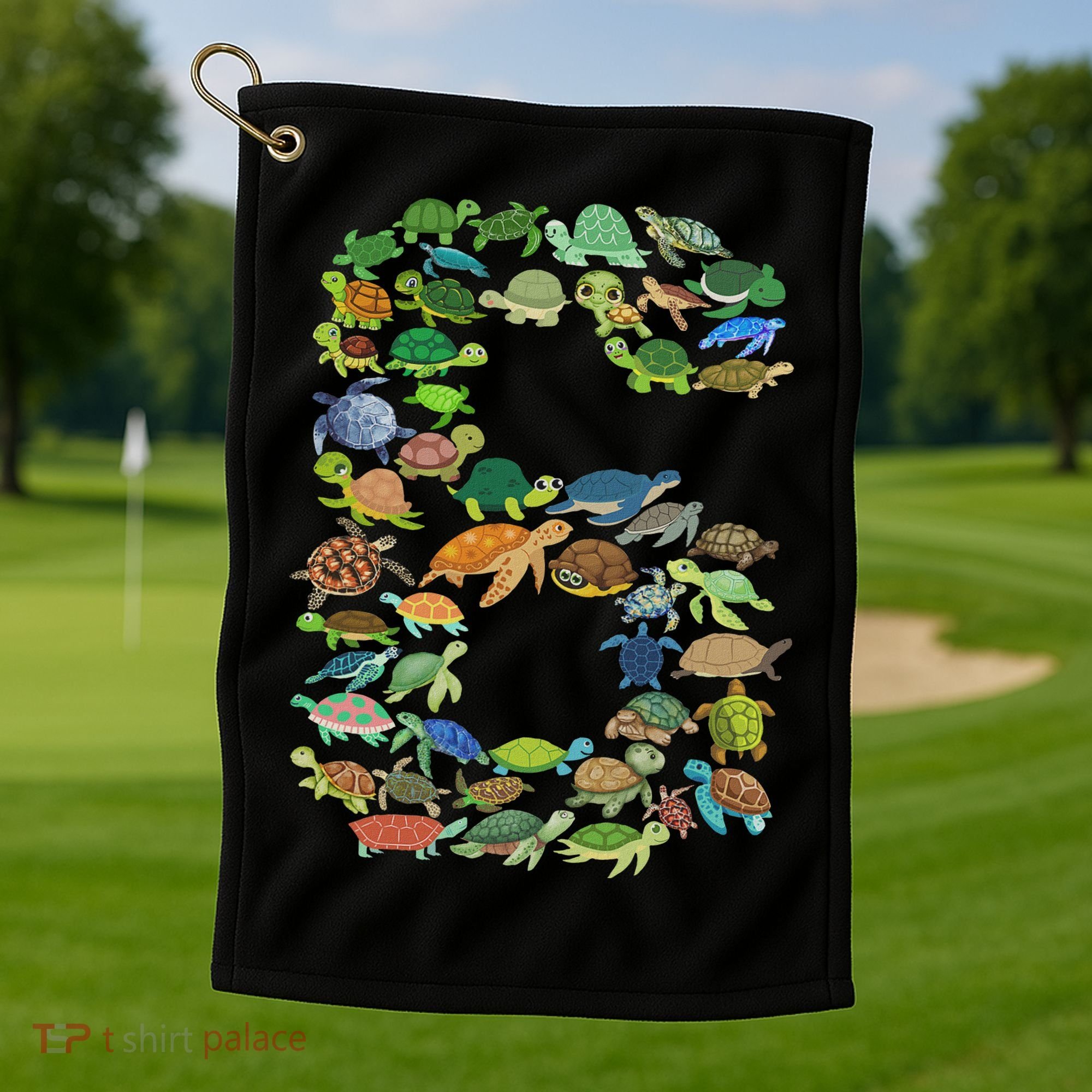 6th Birthday Sea Turtle Tortoise Themed 6 Year Old Golf Towel